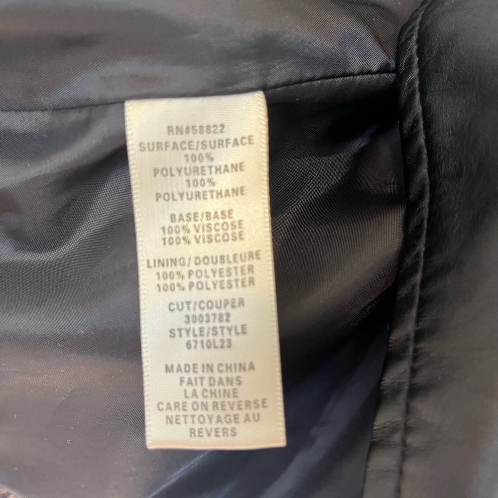 Max Studio Faux Black Leather Jacket - Picture 7 of 7